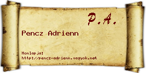 Pencz Adrienn névjegykártya